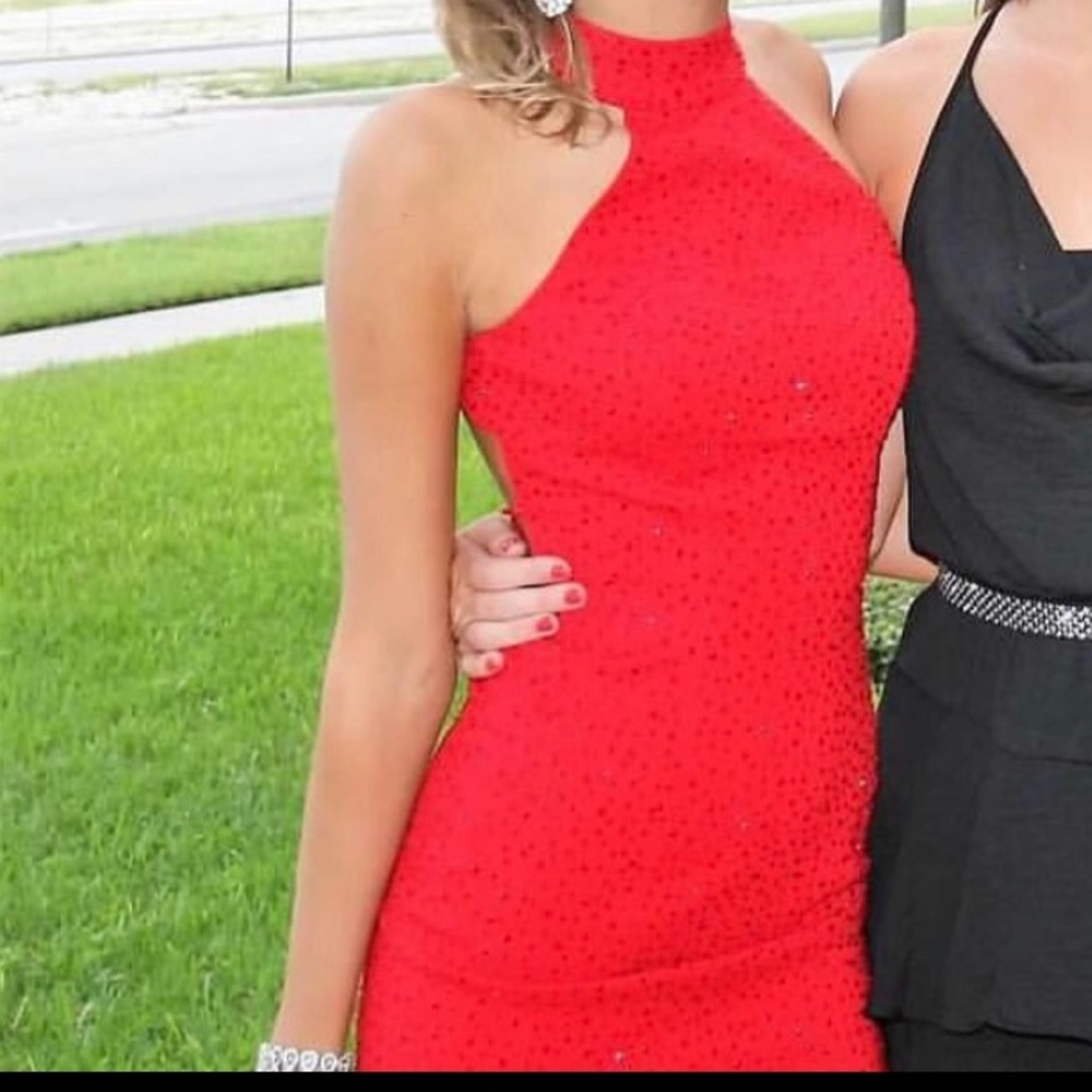 Red sparkle dress